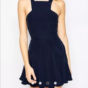 Finders Keepers navy blue skater dress size M